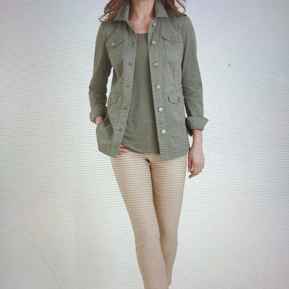Chico’s sateen  utility jacket